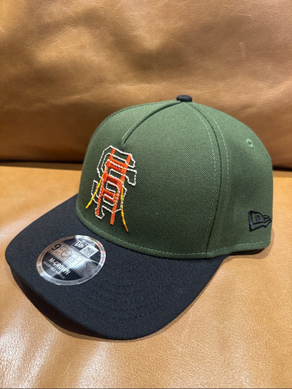 SF Giants | MLB | Olive Green & Black Snapback | Bay Bridge  Embroidered Logo